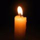 Flickering candle